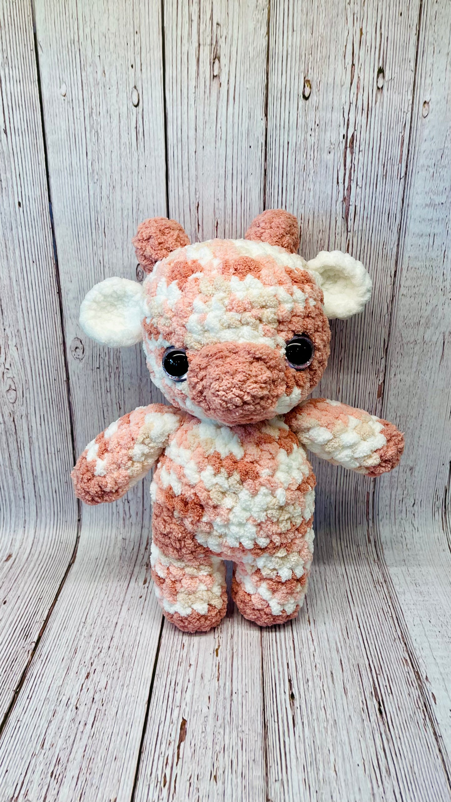 Crocheted Strawberry Sherbet Cow